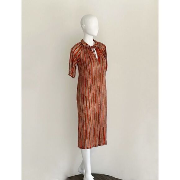 Vintage 70’s Missoni Silk Signature Front Strap Dress Size S / excellent - Picture 2 of 8